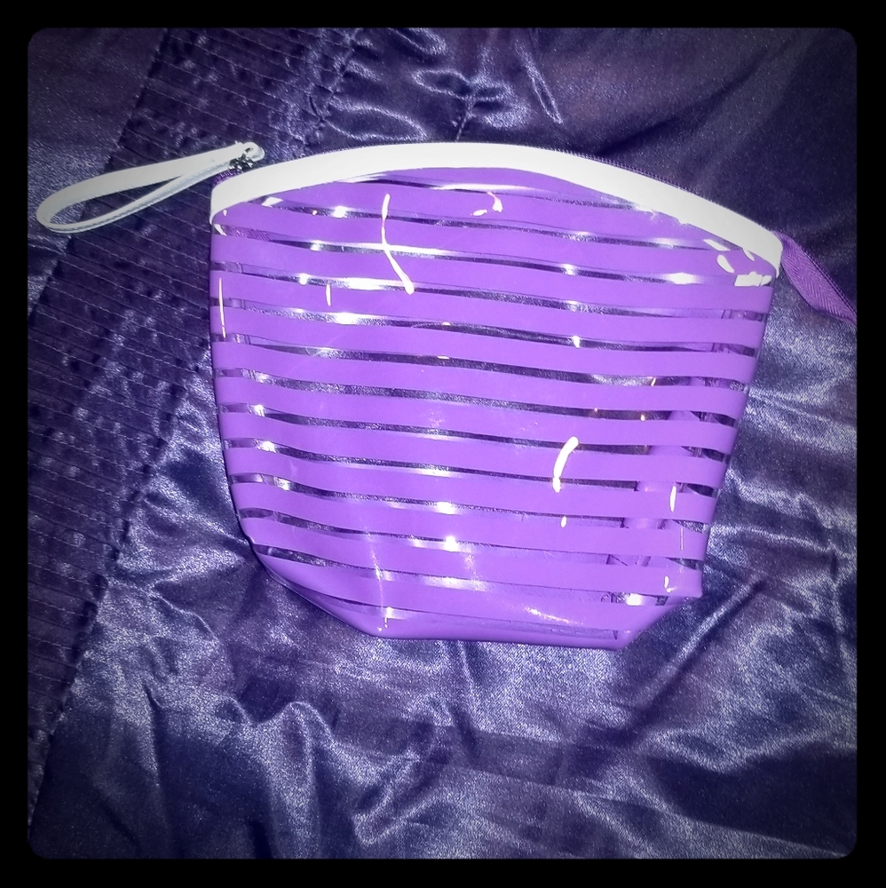 Striped Makeup Bag